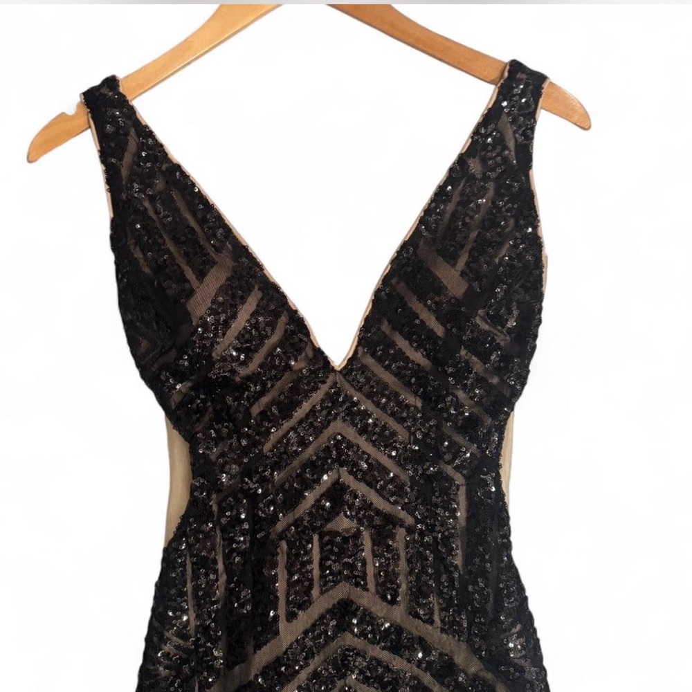 Jovani beaded sequin designer dress